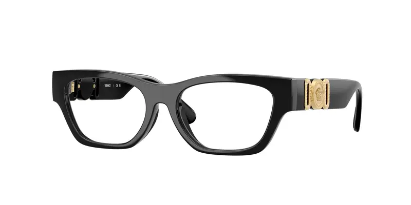 Versace Bambino VK3008U  GB1 Montature da vista Iniettato Nero Trasparente Rotonda Normale