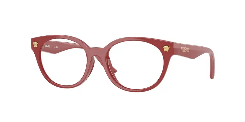 Versace Bambino VK3009U  5504 Montature da vista Iniettato Rosso Trasparente Rotonda Normale