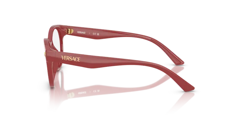 Versace Bambino VK3009U 5504 Montature da vista Iniettato Rosso Trasparente Rotonda Normale miniatura 3