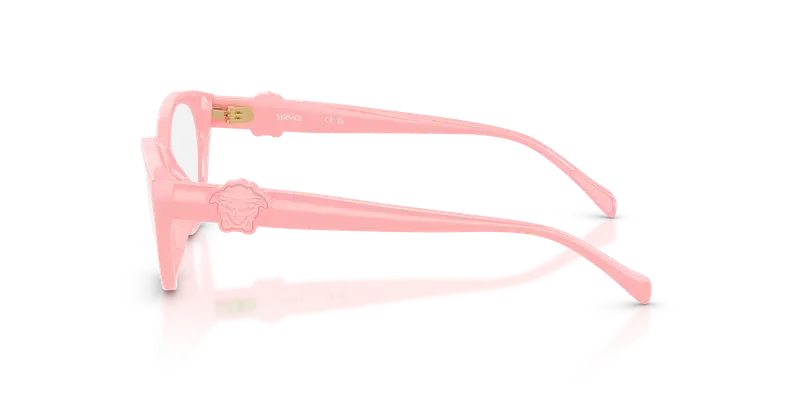 Versace Bambino VK3010U 5452 Montature da vista Iniettato Rosa Trasparente Cat Eye Normale miniatura 3