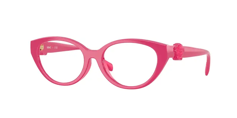 Versace Bambino VK3010U  5527 Montature da vista Iniettato Rosa Trasparente Cat Eye Normale