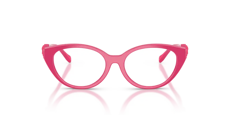 Versace Bambino VK3010U 5527 Montature da vista Iniettato Rosa Trasparente Cat Eye Normale miniatura 2