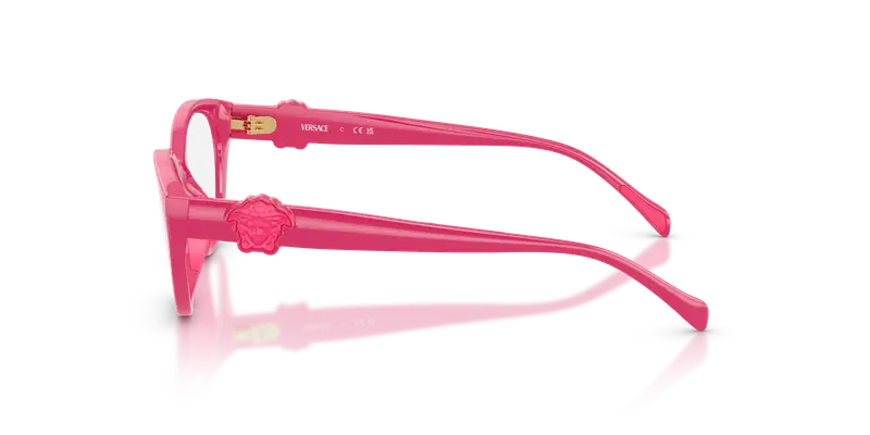 Versace Bambino VK3010U 5527 Montature da vista Iniettato Rosa Trasparente Cat Eye Normale miniatura 3