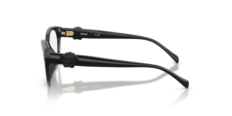 Versace Bambino VK3010U GB1 Montature da vista Iniettato Nero Trasparente Cat Eye Normale miniatura 3