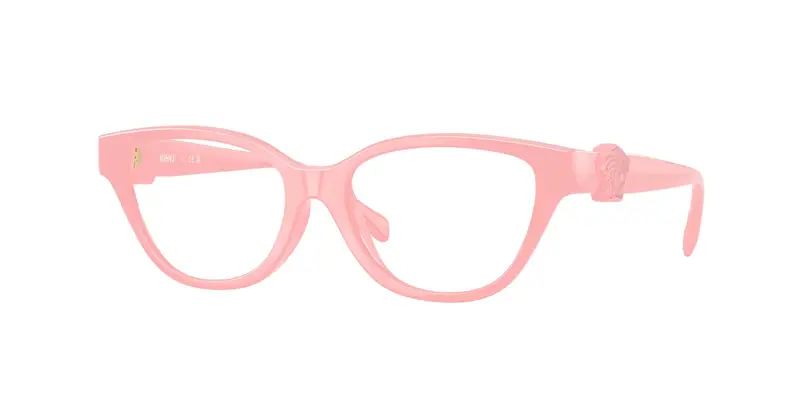 Versace Bambino VK3011U  5452 Montature da vista Iniettato Rosa Trasparente Cat Eye Normale