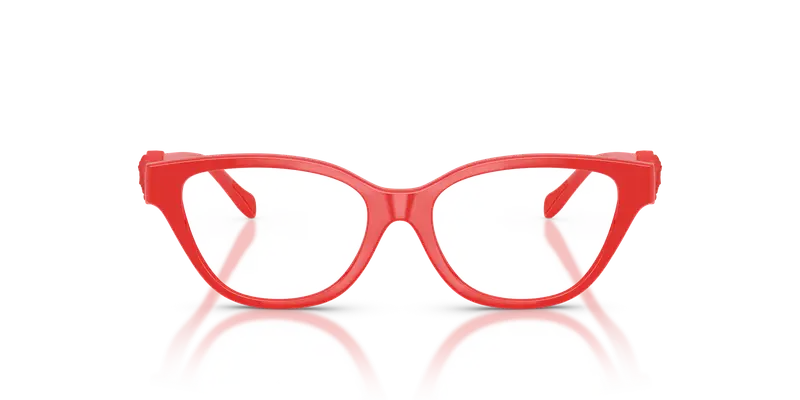 Versace Bambino VK3011U 5529 Montature da vista Iniettato Rosso Trasparente Cat Eye Normale miniatura 2