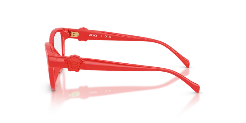 Versace Bambino VK3011U 5529 Montature da vista Iniettato Rosso Trasparente Cat Eye Normale miniatura 3