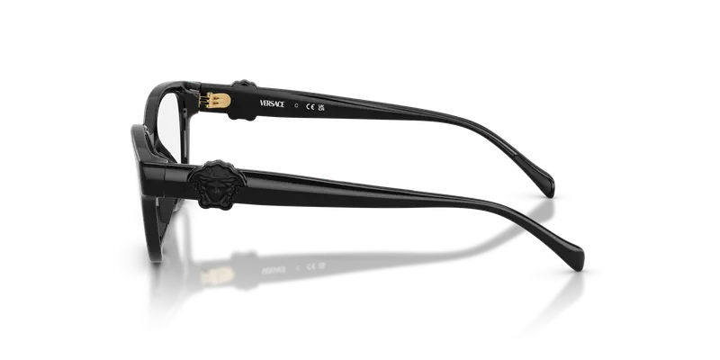 Versace Bambino VK3011U GB1 Montature da vista Iniettato Nero Trasparente Cat Eye Normale miniatura 3