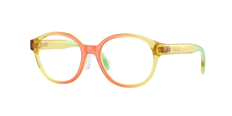 Versace Bambino VK3012  5530 Montature da vista Iniettato Giallo Trasparente Rotonda Normale