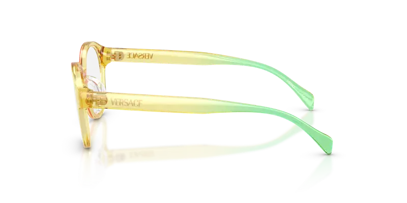 Versace Bambino VK3012 5530 Montature da vista Iniettato Giallo Trasparente Rotonda Normale miniatura 3