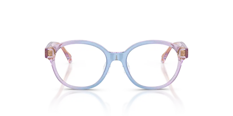 Versace Bambino VK3012 5534 Montature da vista Iniettato Blu Trasparente Rotonda Normale miniatura 2