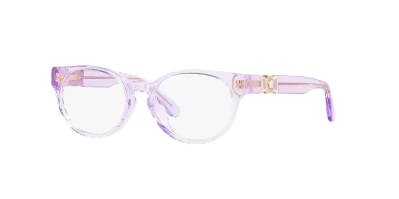 Versace Bambino VK3323U 5372 Montature da vista Acetato Rosa Trasparente Rotonda Normale miniatura 2