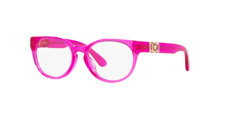 Versace Bambino VK3323U 5375 Montature da vista Acetato Rosa Trasparente Rotonda Normale miniatura 2
