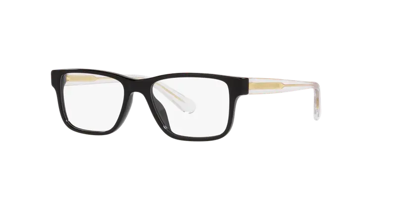 Versace Bambino VK3324U GB1 Montature da vista Acetato Nero Trasparente Squadrata Normale miniatura 2