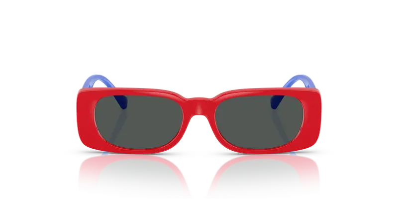 Versace Bambino VK4003U 506587 Occhiali da sole Iniettato Rosso Grigio Squadrata Normale miniatura 2