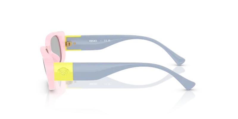 Versace Bambino VK4003U 5440CV Occhiali da sole Iniettato Rosa Grigio Squadrata Normale miniatura 3