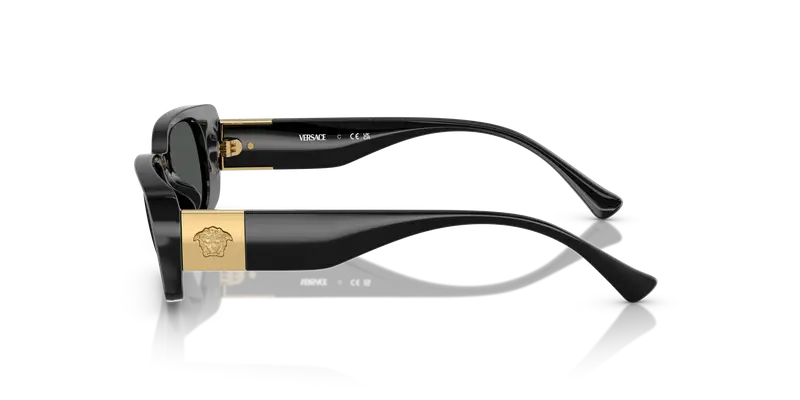 Versace Bambino VK4003U GB1/87 Occhiali da sole Iniettato Nero Grigio Squadrata Normale miniatura 3