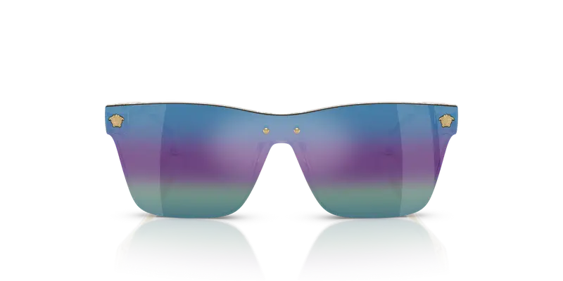 Versace Bambino VK4004U 148/P1 Occhiali da sole Iniettato Trasparente Marrone Squadrata Normale Sfumato miniatura 2