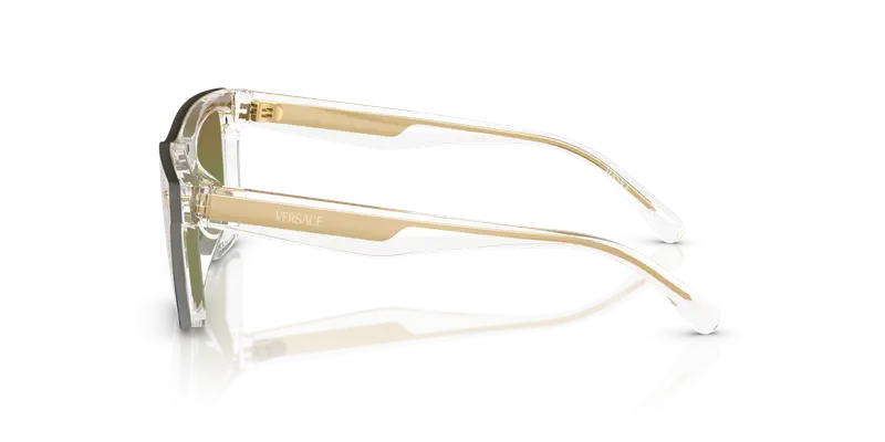 Versace Bambino VK4004U 148/P1 Occhiali da sole Iniettato Trasparente Marrone Squadrata Normale Sfumato miniatura 3