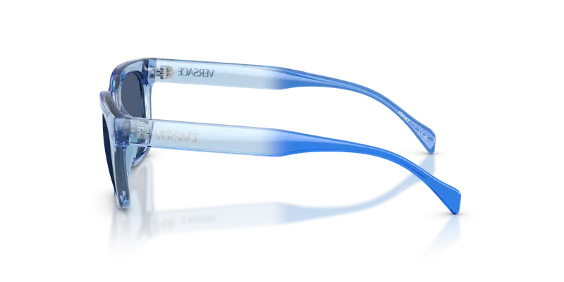 Versace Bambino VK4006U 553280 Occhiali da sole Iniettato Blu Blu Squadrata Normale miniatura 3