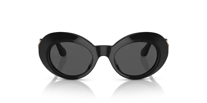 Versace Bambino VK4428U GB1/87 Occhiali da sole Acetato Nero Grigio Rotonda Normale miniatura 2