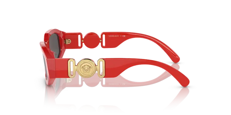 Versace Bambino VK4429U 506587 Occhiali da sole Acetato Rosso Grigio Geometrica Normale miniatura 3