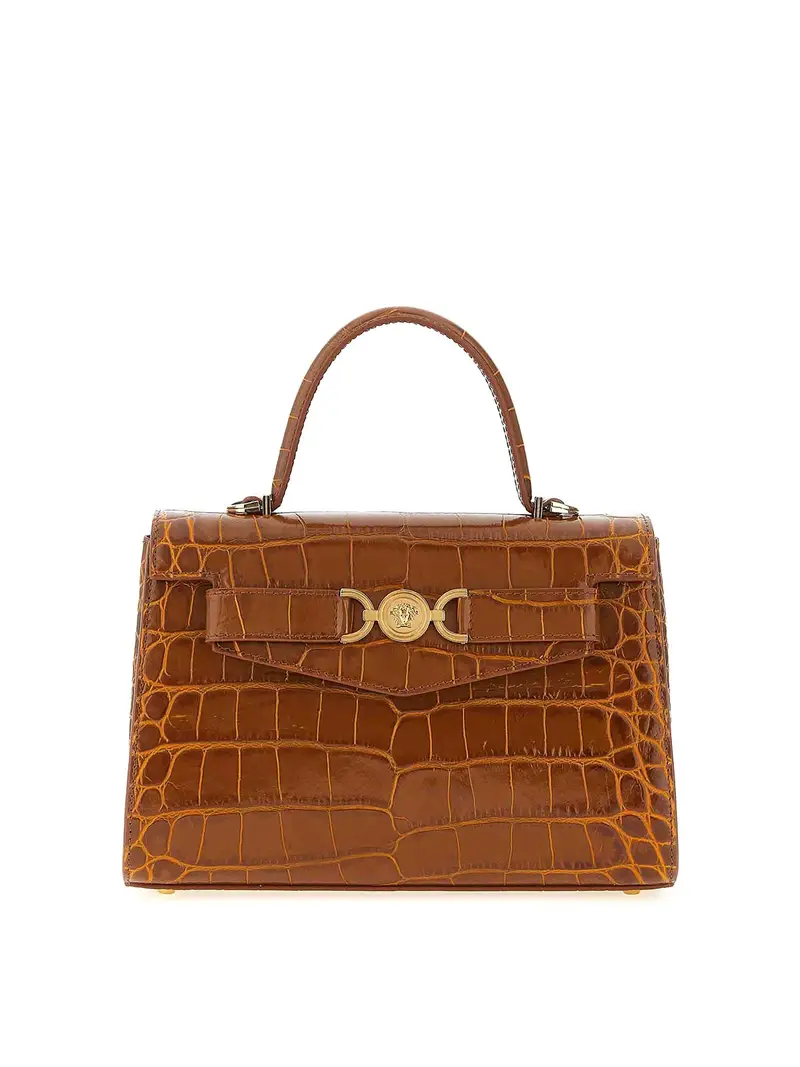 Borsa a mano media Medusa Marrone