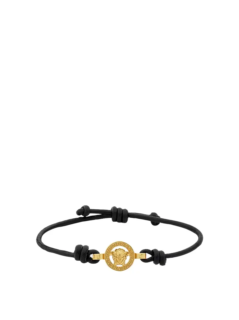 Bracciale in pelle Medusa 95 Nero