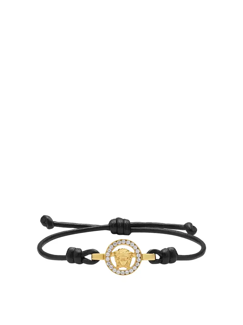 Bracciale in pelle Medusa 95 Nero