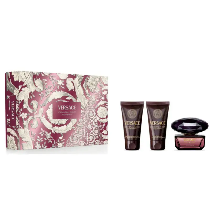 Cofanetto Crystal Noir Eau De Parfum 50ml Con Gel doccia 50ml E Lozione corpo 50ml