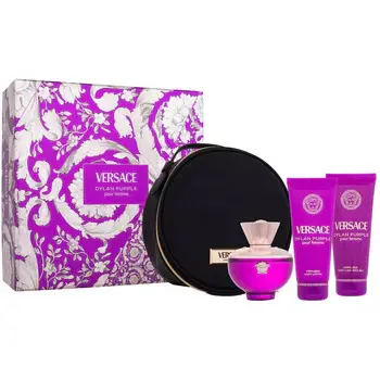 Cofanetto Versace Dylan Purple EDP 100 ml, lozione corpo 100 ml, gel doccia 100 ml e beauty 100 ml