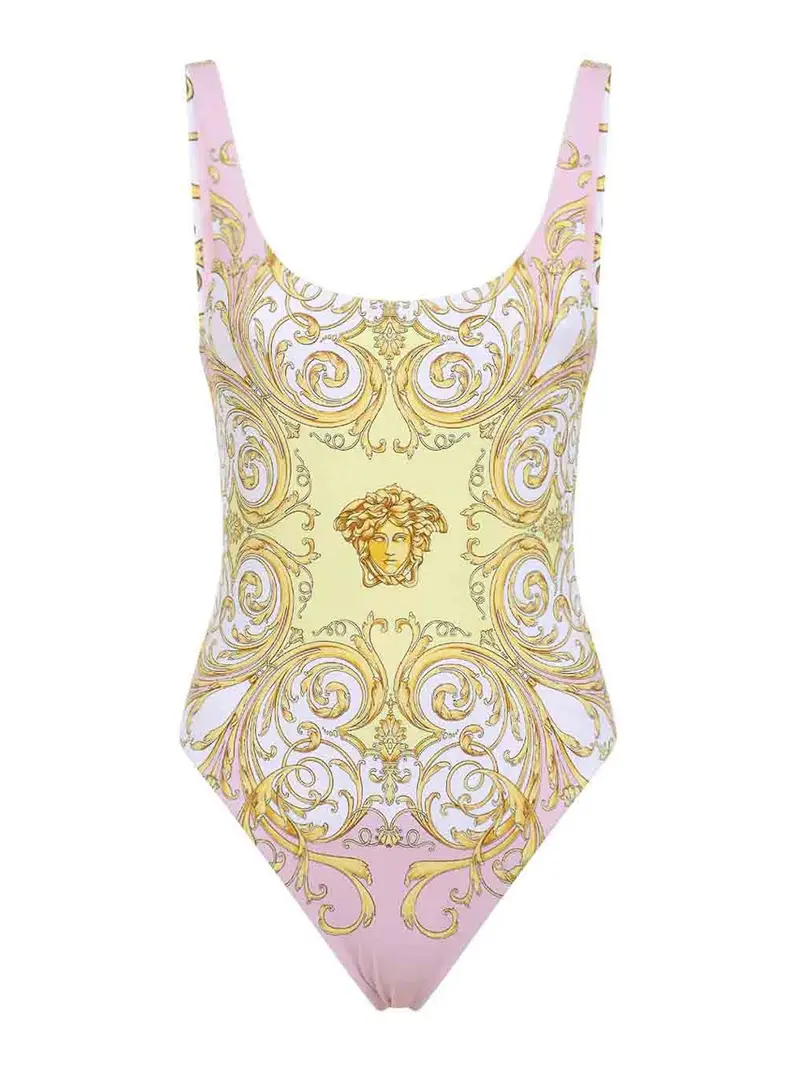 Costume intero in poliestere Rosa