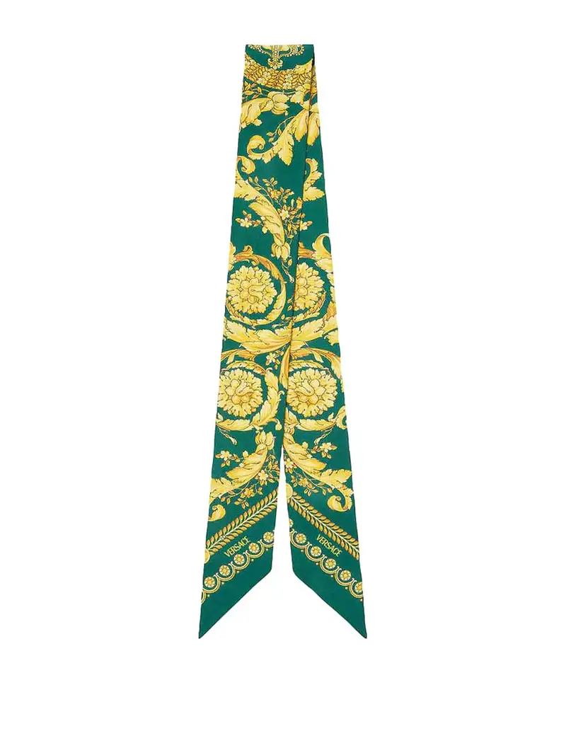 Cravatta con motivo Barocco Verde