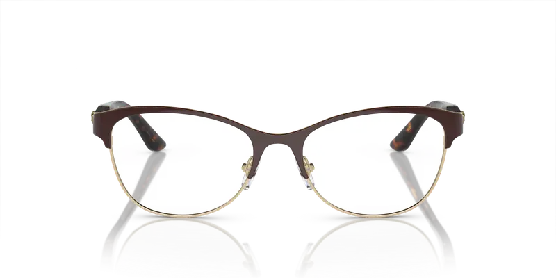 Versace Donna VE1233Q 1344 Montature da vista Metallo Marrone Trasparente Geometrica Normale miniatura 2