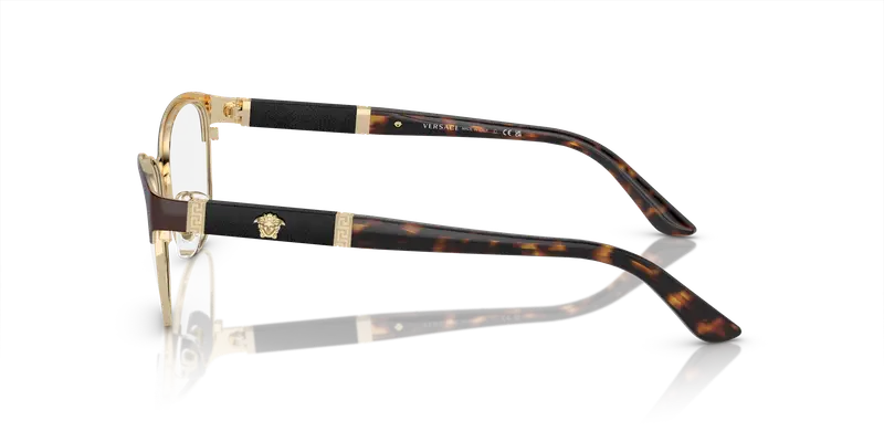 Versace Donna VE1233Q 1344 Montature da vista Metallo Marrone Trasparente Geometrica Normale miniatura 3