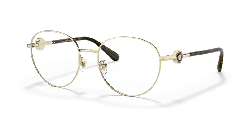 Versace Donna VE1273D 1002 Montature da vista Acciaio Oro Trasparente Pillow Normale miniatura 3