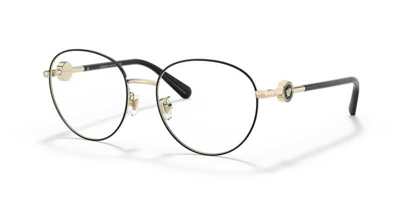 Versace Donna VE1273D 1433 Montature da vista Acciaio Nero Trasparente Pillow Normale miniatura 3