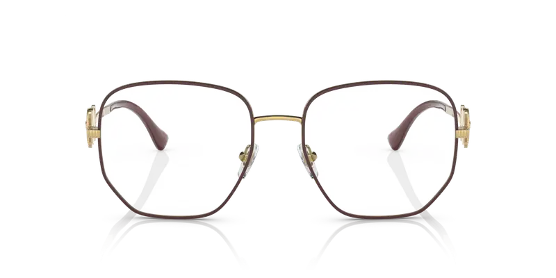 Versace Donna VE1283 1480 Montature da vista Metallo Rosso Trasparente Geometrica Normale miniatura 2