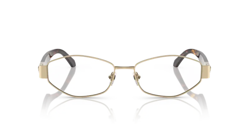 Versace Donna VE1298 1252 Montature da vista Metallo Oro Trasparente Geometrica Normale miniatura 2