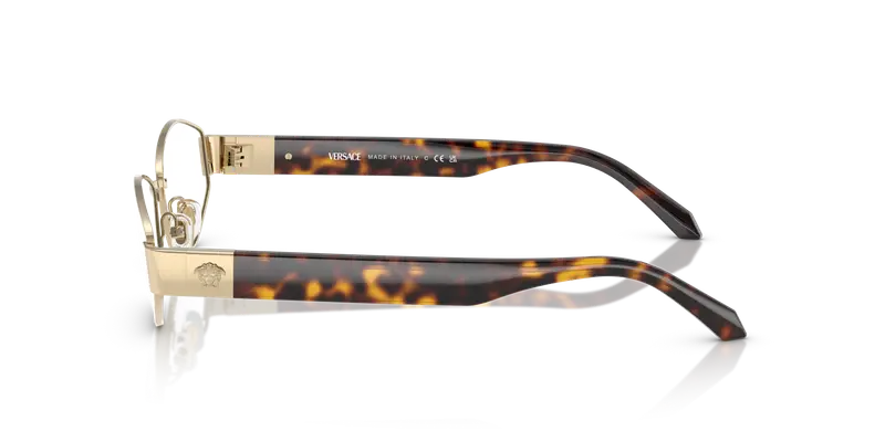 Versace Donna VE1298 1252 Montature da vista Metallo Oro Trasparente Geometrica Normale miniatura 3