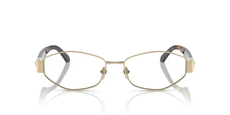 Donna VE1298 1252 Montature da vista Metallo Oro Trasparente Geometrica Normale miniatura 3