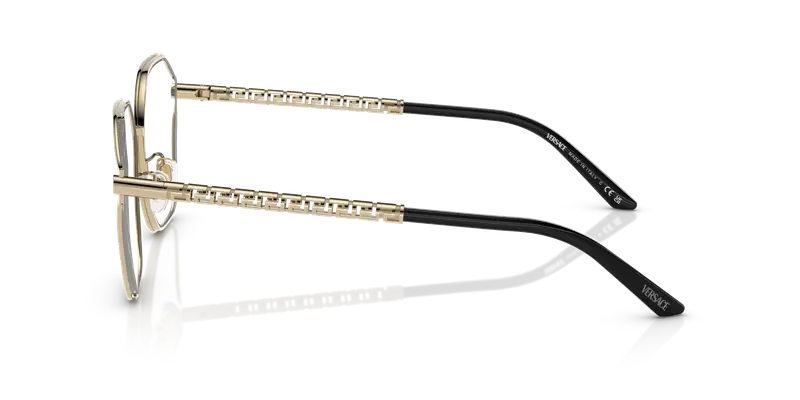 Versace Donna VE1299D 1252 Montature da vista Metallo Oro Trasparente Geometrica Normale miniatura 3