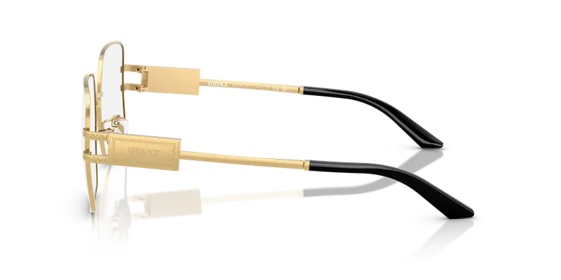 Versace Donna VE1303D 1002 Montature da vista Acciaio Oro Trasparente Squadrata Normale miniatura 3