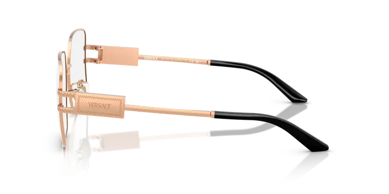 Versace Donna VE1303D 1412 Montature da vista Acciaio Oro Trasparente Squadrata Normale miniatura 3