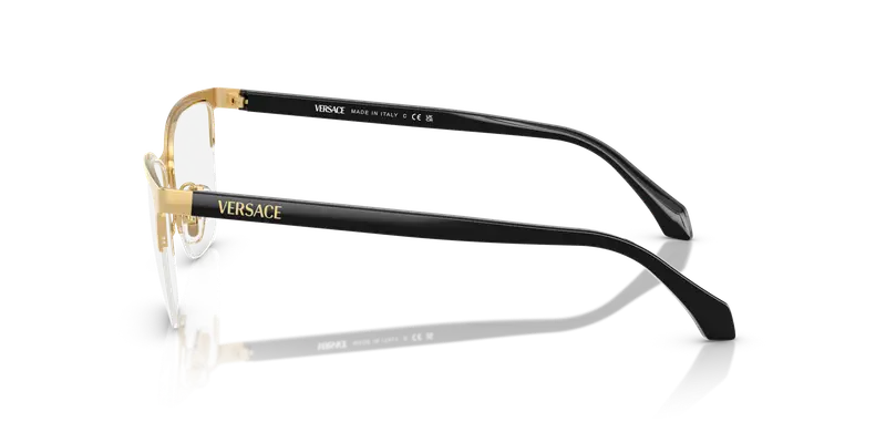 Versace Donna VE1304 1002 Montature da vista Metallo Oro Trasparente Cat Eye Normale miniatura 3