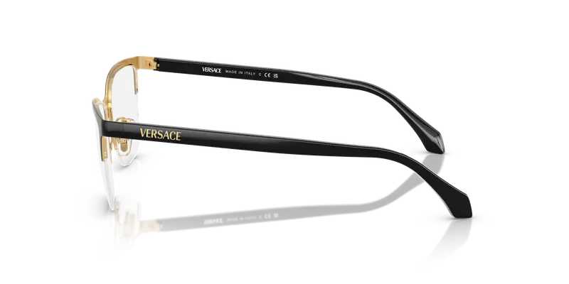 Versace Donna VE1304 1433 Montature da vista Metallo Oro Trasparente Cat Eye Normale miniatura 3