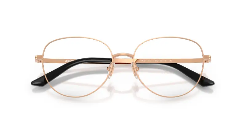 Donna VE1312 1412 Montature da vista Metallo Oro Trasparente Pantos Normale miniatura 2