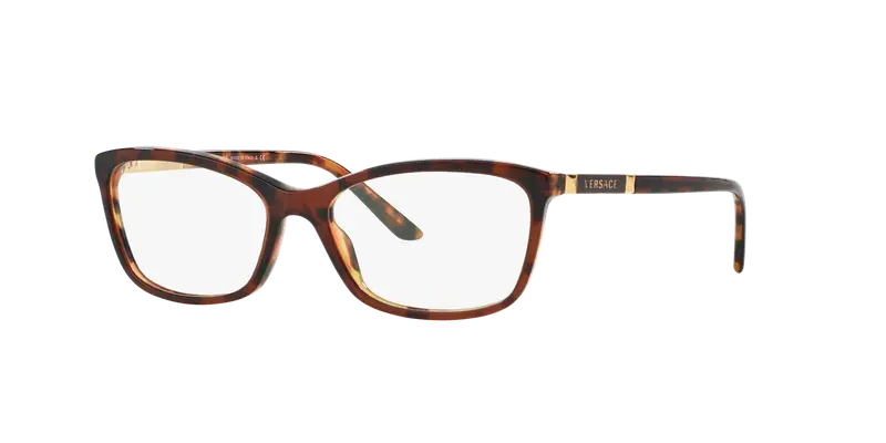 Versace Donna VE3186  5077 Montature da vista Acetato Tartaruga Trasparente Farfalla Normale