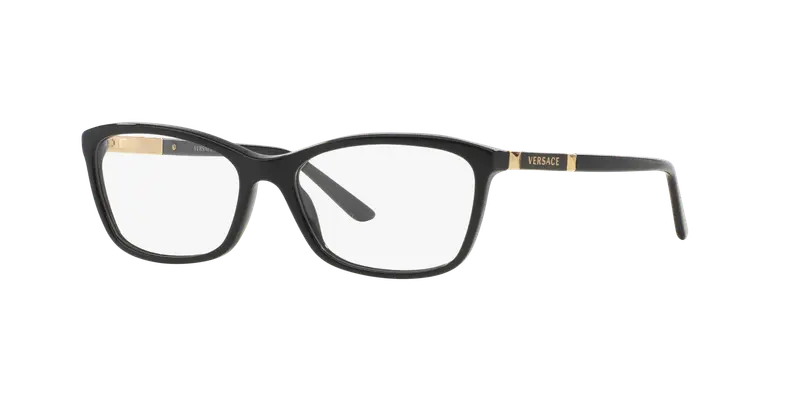 Versace Donna VE3186  GB1 Montature da vista Acetato Nero Trasparente Farfalla Normale