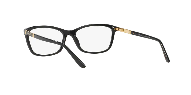 Versace Donna VE3186 GB1 Montature da vista Acetato Nero Trasparente Farfalla Normale miniatura 3